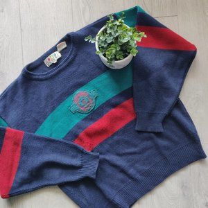 STRIPED VINTAGE KNIT SWEATER